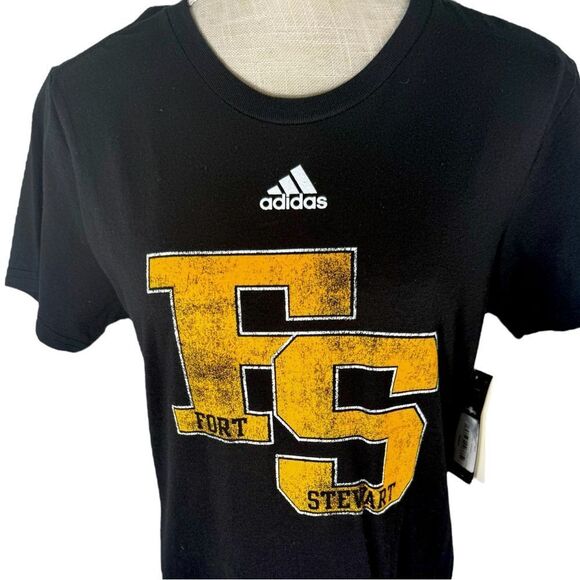 Adidas Women’s Black Fort Stewart Military Base Amplifier Tee Shirt - Picture 2 of 5